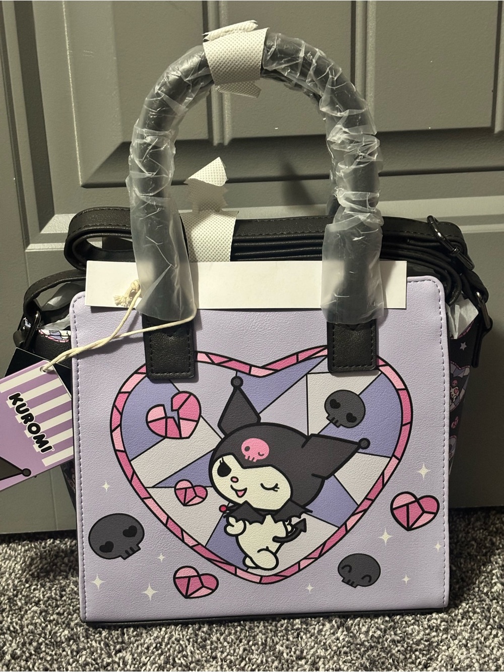 Loungefly Purple Kuromi Satchel with Pink Accents